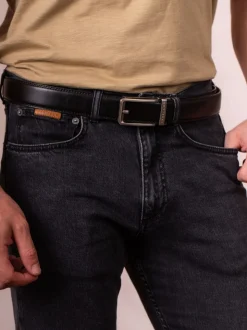 Lakeland Leather Black Rigg Ratchet Belt