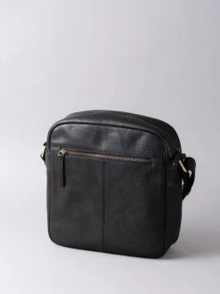 Lakeland Leather Black Small Keswick Messenger Bag