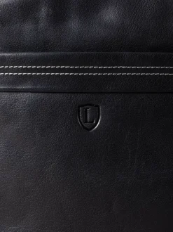 Lakeland Leather Black Small Keswick Messenger Bag