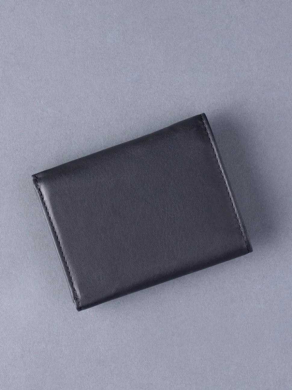 Lakeland Leather Black Stitch Tri-Fold Wallet