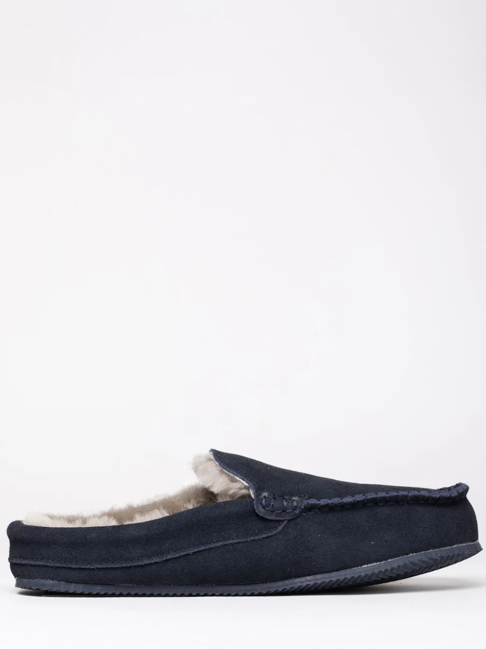 Lakeland Leather Blue Sheepskin Moccasin Slider Slippers