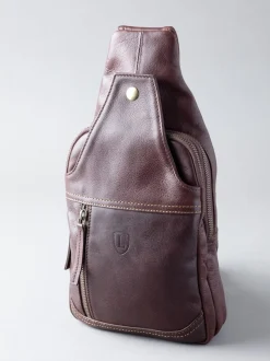 Lakeland Leather Brown Keswick Sling Bag