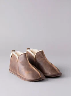 Lakeland Leather Brown Mens Slipper Boots