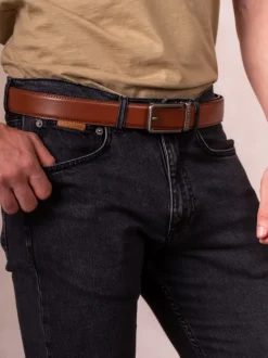 Lakeland Leather Brown Rigg Ratchet Belt