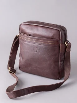 Lakeland Leather Brown Small Keswick Messenger Bag