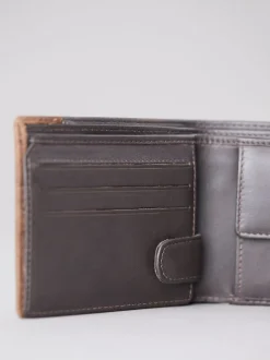 Lakeland Leather Brown Stitch Leather Bi-Fold Wallet