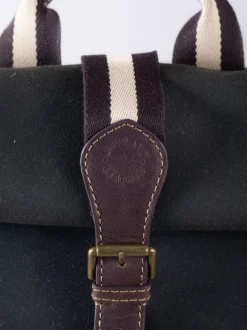 Lakeland Leather Dark Green Waxed Walton Rolltop Backpack