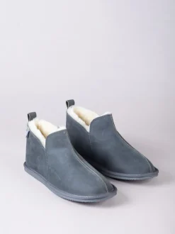 Lakeland Leather Grey Mens Slipper Boots