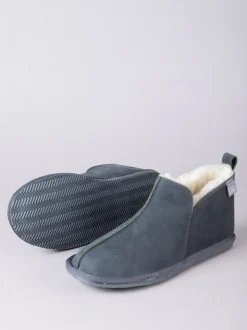 Lakeland Leather Grey Mens Slipper Boots