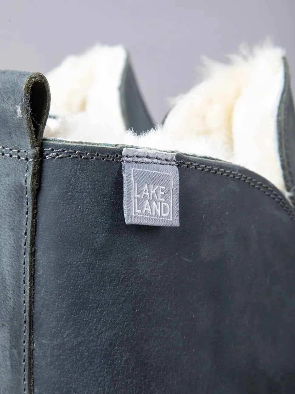 Lakeland Leather Grey Mens Slipper Boots