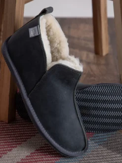 Lakeland Leather Grey Mens Slipper Boots