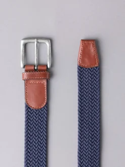 Lakeland Leather Navy Greythwaite Braided Belt