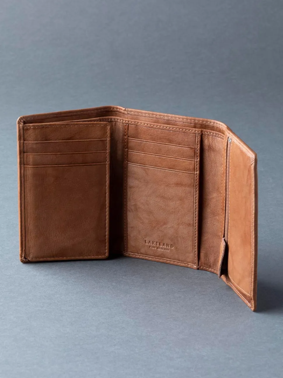 Lakeland Leather Tan Brown Bowston Tri-Fold Wallet
