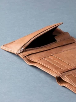 Lakeland Leather Tan Brown Bowston Tri-Fold Wallet