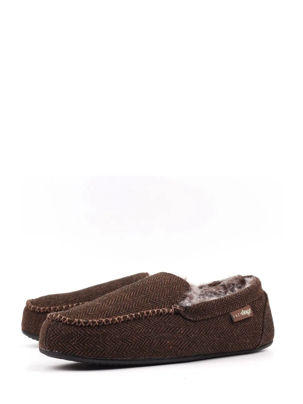 Lazy Dogz Blue Hendrix II Faux Fur Lined Full Slippers