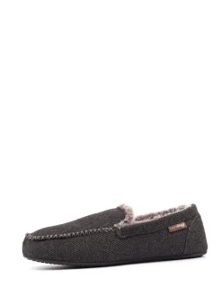 Lazy Dogz Blue Hendrix II Faux Fur Lined Full Slippers