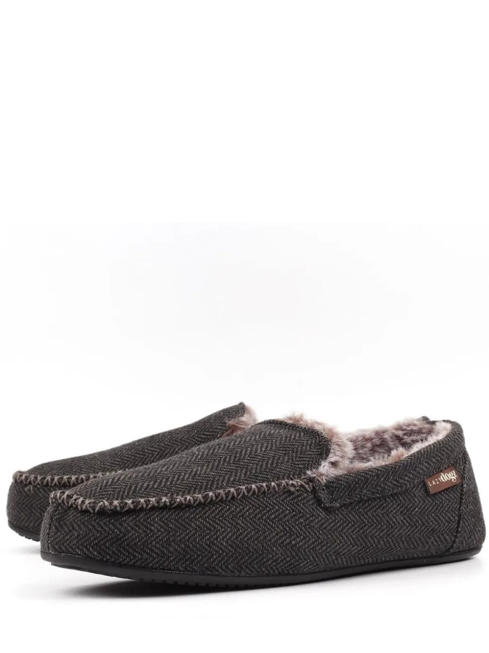 Lazy Dogz Blue Hendrix II Faux Fur Lined Full Slippers