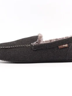 Lazy Dogz Blue Hendrix II Faux Fur Lined Full Slippers
