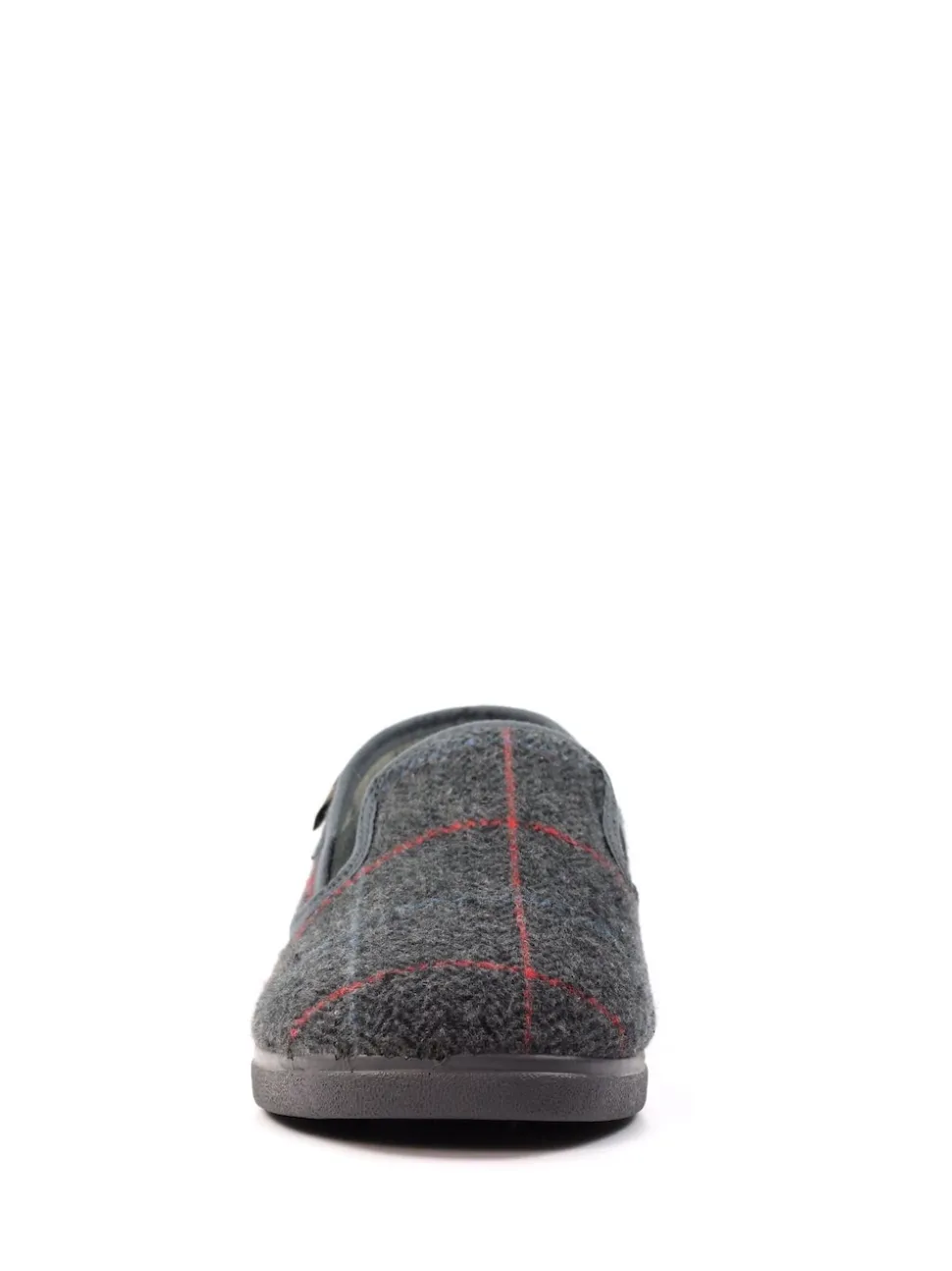 Lazy Dogz Grey Hughes Check Print Full Slippers