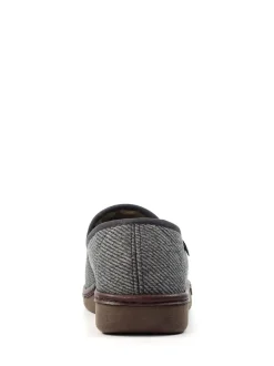 Lazy Dogz Grey Oliver Warm Lined Full Slippers