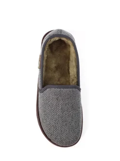 Lazy Dogz Grey Oliver Warm Lined Full Slippers