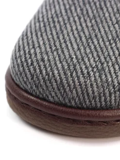 Lazy Dogz Grey Oliver Warm Lined Full Slippers