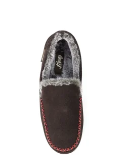 Lazy Dogz Henry Mocassin Brown Slippers