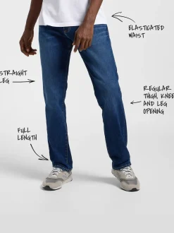 Lee Mid Blue Denim Straight Fit Extreme Motion Jeans