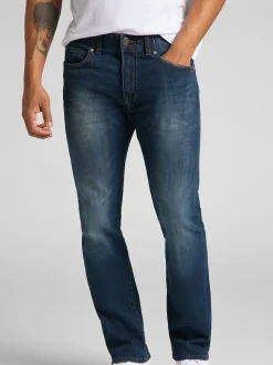 Lee Mid Blue Denim Straight Fit Extreme Motion MVP Jeans
