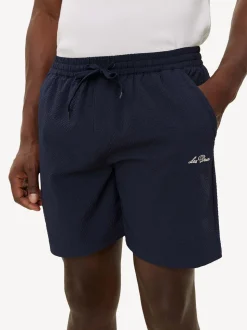Les Deux Blue Stan Seersucker Swim Shorts