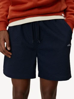 Les Deux Blue Stan Seersucker Swim Shorts