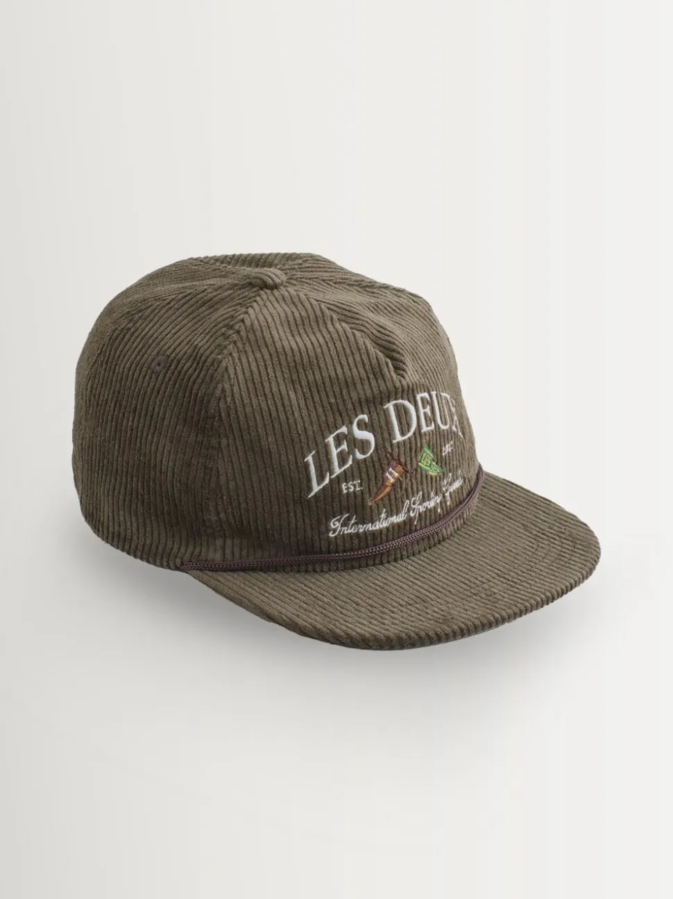 Les Deux Green Ivy League Corduroy Cap
