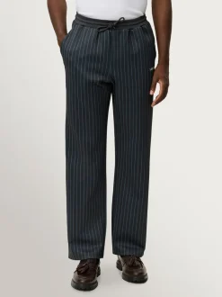 Les Deux Grey Ballier Pinstripe Casual Trousers