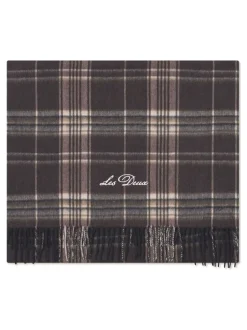 Les Deux Grey Check Wool Scarf