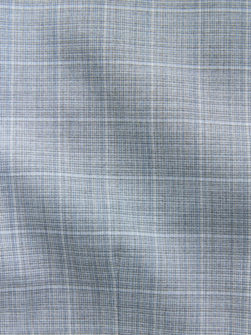 Light Blue Check Suit Waistcoat