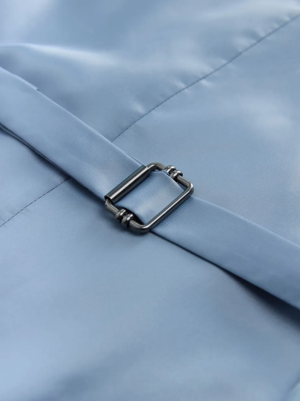 Light Blue Check Suit Waistcoat