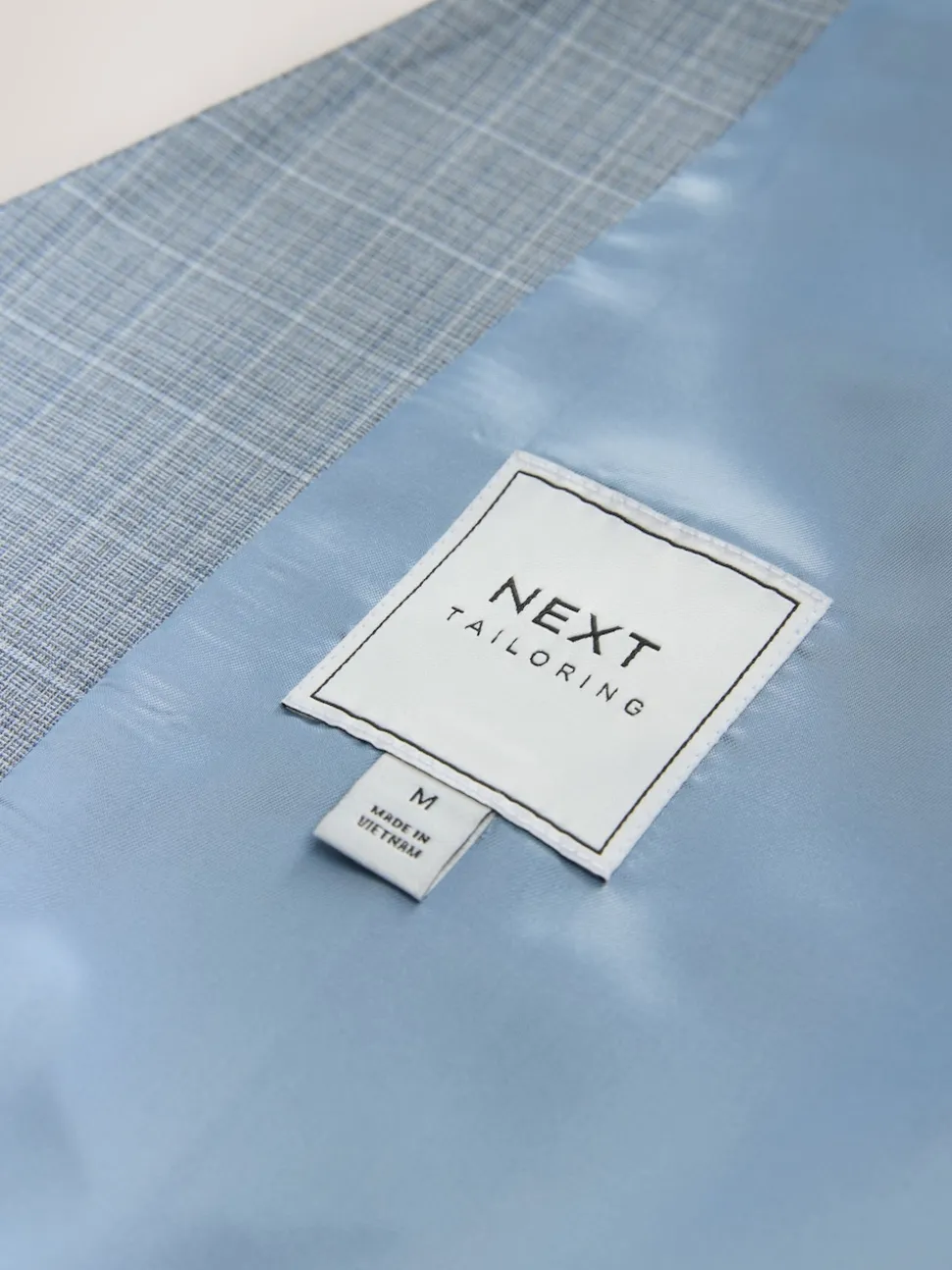 Light Blue Check Suit Waistcoat