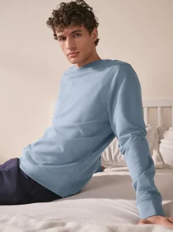 Light Blue Lightweight Crew Neck Sweatshirt