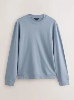 Light Blue Lightweight Crew Neck Sweatshirt