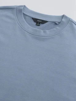 Light Blue Lightweight Crew Neck Sweatshirt
