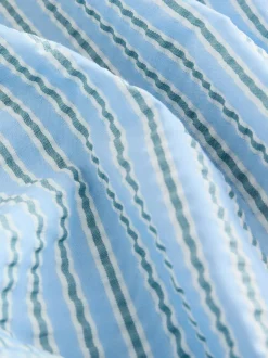 Light Blue Multi Stripe Signature Tailored Waistband Swim Shorts