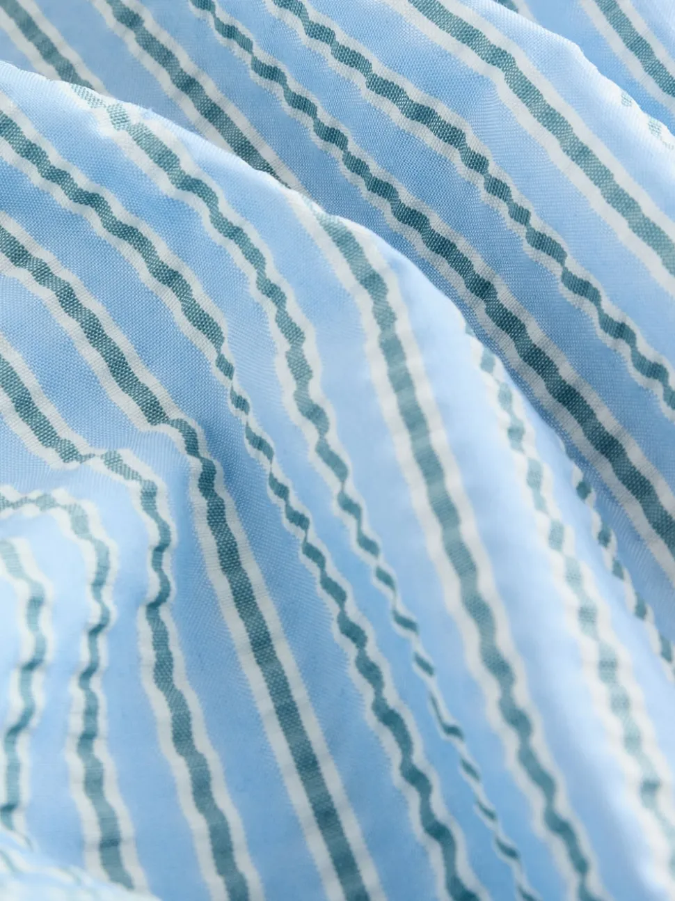 Light Blue Multi Stripe Signature Tailored Waistband Swim Shorts