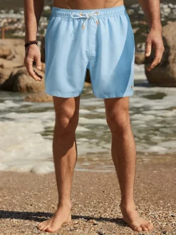 Light Blue Palm Logo Essential Swim Shorts