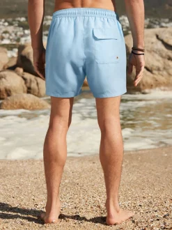 Light Blue Palm Logo Essential Swim Shorts