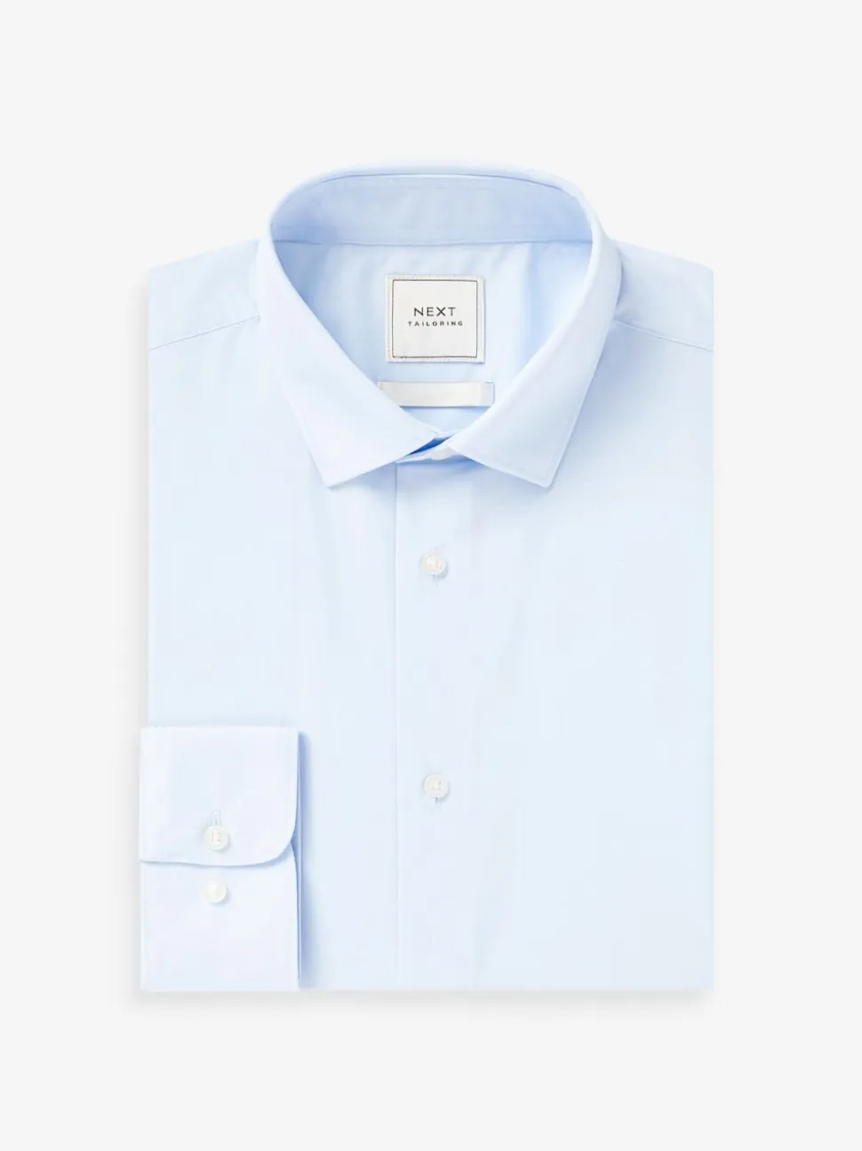 Light Blue Regular Fit Easy Care Single Cuff Smart Shirt