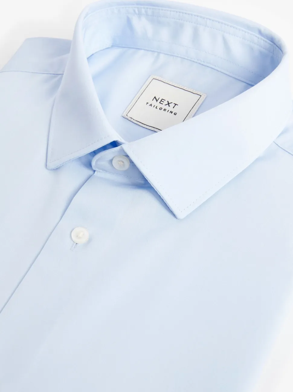 Light Blue Regular Fit Easy Care Single Cuff Smart Shirt