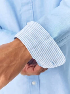 Light Blue Regular Fit Long Sleeve Oxford Shirt