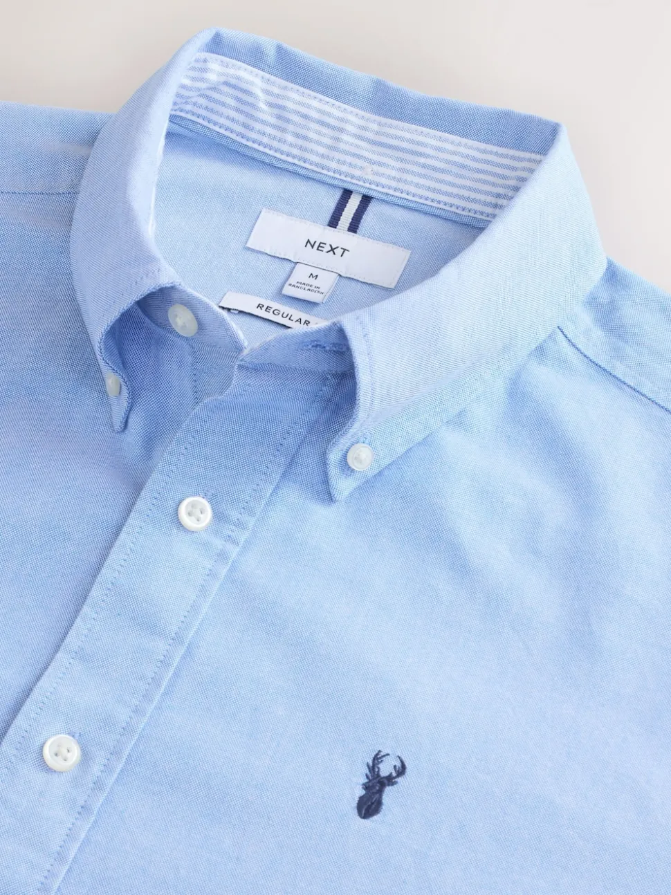 Light Blue Regular Fit Long Sleeve Oxford Shirt
