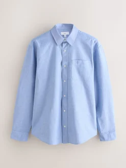 Light Blue Regular Fit Long Sleeve Oxford Shirt