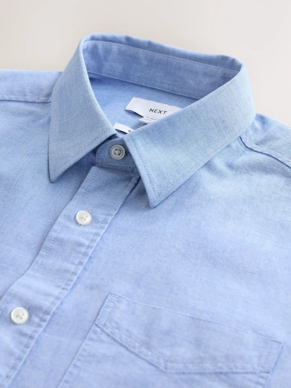 Light Blue Regular Fit Long Sleeve Oxford Shirt